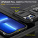 iPhone 15 Pro Armor PC + TPU Camera Shield Phone Case - Black