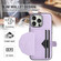 iPhone 15 Pro Shockproof Leather Phone Case with Card Holder - Purple