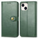 iPhone 15 Pro Retro Solid Color Buckle Leather Phone Case - Green
