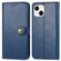 iPhone 15 Pro Retro Solid Color Buckle Leather Phone Case - Blue
