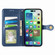 iPhone 15 Pro Retro Solid Color Buckle Leather Phone Case - Blue