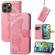 iPhone 15 Pro Butterfly Love Flower Embossed Leather Phone Case - Pink