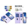 iPhone 15 Pro 9 Card Slots Zipper Wallet Leather Flip Phone Case - Light Purple