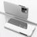 iPhone 15 Pro Plated Mirror Horizontal Flip Leather Phone Case with Holder - Silver