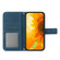 iPhone 15 Pro Skin Feel Sun Flower Embossed Flip Leather Phone Case with Lanyard - Inky Blue