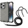 iPhone 15 Pro Lanyard Honeycomb Phone Case - Black