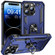 iPhone 15 Pro Shockproof TPU + PC Phone Case with Holder - Blue