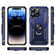 iPhone 15 Pro Shockproof TPU + PC Phone Case with Holder - Blue