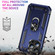 iPhone 15 Pro Shockproof TPU + PC Phone Case with Holder - Blue