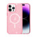 iPhone 15 Pro Terminator Style Glitter Powder MagSafe Magnetic Phone Case - Pink