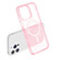iPhone 15 Pro Terminator Style Glitter Powder MagSafe Magnetic Phone Case - Pink