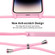 iPhone 15 Pro Crossbody Lanyard Liquid Silicone Case - Pink