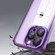 iPhone 15 Pro Invisible Lens Bracket Matte Transparent MagSafe Phone Case - Purple