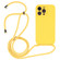 iPhone 15 Pro Crossbody Lanyard Liquid Silicone Case - Yellow