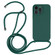 iPhone 15 Pro Crossbody Lanyard Liquid Silicone Case - Pine Needle Green
