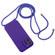 iPhone 15 Pro Crossbody Lanyard Liquid Silicone Case - Purple