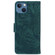 iPhone 15 Tiger Embossing Pattern Leather Phone Case - Green