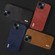 iPhone 15 ABEEL Dual Color Cowhide Texture PU Phone Case - Red