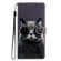 iPhone 15 Colored Drawing Leather Phone Case - Sunglasses Cat