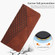 iPhone 15 Diamond Splicing Skin Feel Magnetic Leather Phone Case - Brown