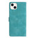 iPhone 15 Flower Butterfly Embossing Pattern Leather Phone Case - Sky Blue