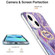 iPhone 15 Electroplating Splicing Marble Pattern IMD TPU Shockproof Case with Ring Holder - Dark Purple