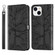 iPhone 15 Life Tree Embossing Pattern Leather Phone Case - Black
