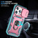 iPhone 15 Pro Sliding Camshield Holder Phone Case - Pink+Green