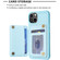 iPhone 15 Grid Card Slot Holder Phone Case - Blue