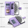 iPhone 15 Multi-Card Totem Zipper Leather Phone Case - Purple