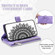 iPhone 15 Multi-Card Totem Zipper Leather Phone Case - Purple