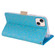 iPhone 15 Lace Pattern Double Button Zipper Leather Phone Case with Lanyard - Blue