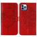 iPhone 15 Embossed Butterfly Leather Phone Case - Red
