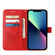 iPhone 15 Embossed Butterfly Leather Phone Case - Red