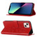 iPhone 15 Embossed Butterfly Leather Phone Case - Red