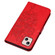 iPhone 15 Embossed Butterfly Leather Phone Case - Red