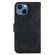 iPhone 15 Little Tiger Embossed Leather Phone Case - Black