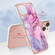 iPhone 15 Electroplating Marble Dual-side IMD Phone Case - Pink 013
