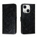 iPhone 15 Sun Mandala Embossing Leather Phone Case - Black