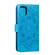 iPhone 15 Mandala Embossing Pattern Horizontal Flip Leather Phone Case - Blue
