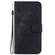 iPhone 15 7-shaped Embossed Leather Phone Case - Black