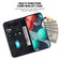iPhone 15 7-shaped Embossed Leather Phone Case - Black