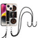 iPhone 15 Electroplating Dual-side IMD Phone Case with Lanyard - Retro Radio