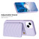 iPhone 15 BF26 Wave Pattern Card Bag Holder Phone Case - Purple