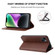 iPhone 15 Magnetic Closure Leather Phone Case - Brown