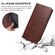 iPhone 15 Magnetic Closure Leather Phone Case - Brown