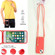 iPhone 15 Wheat Straw TPU Shockproof Phone Case with Neck Lanyard - Red