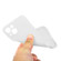 iPhone 15 Straight Edge Solid Color TPU Shockproof Phone Case - White
