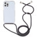 iPhone 15 Transparent Acrylic Airbag Shockproof Phone Protective Case with Lanyard - Dark Grey