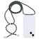 iPhone 15 Transparent Acrylic Airbag Shockproof Phone Protective Case with Lanyard - Green Beige Black
